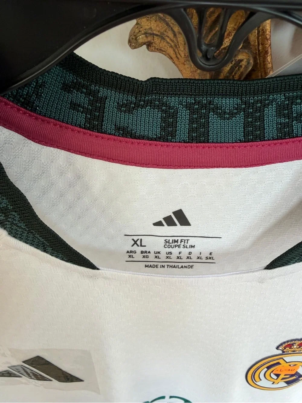 adidas Real Madrid Home Jersey in White with Pink & Green Accents